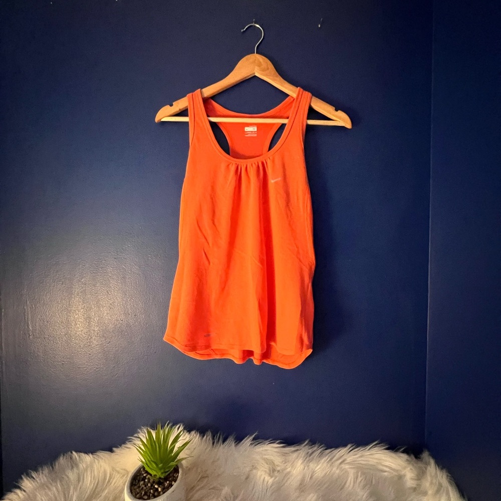 Nike // Vintage orange running racer back tank